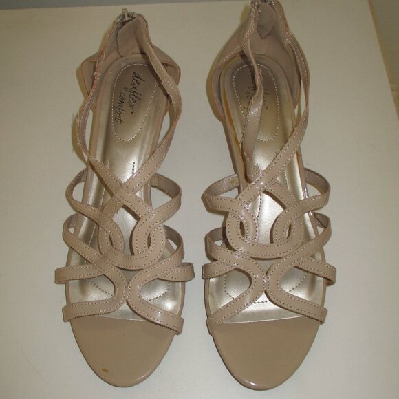 dexflex comfort Womens Tan Rear Zip Slingback Sandal w/2" Wedge NWOB - Size 11M - Picture 6 of 8